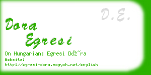 dora egresi business card